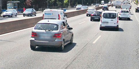 Imagen de la carretera captada por una cámara